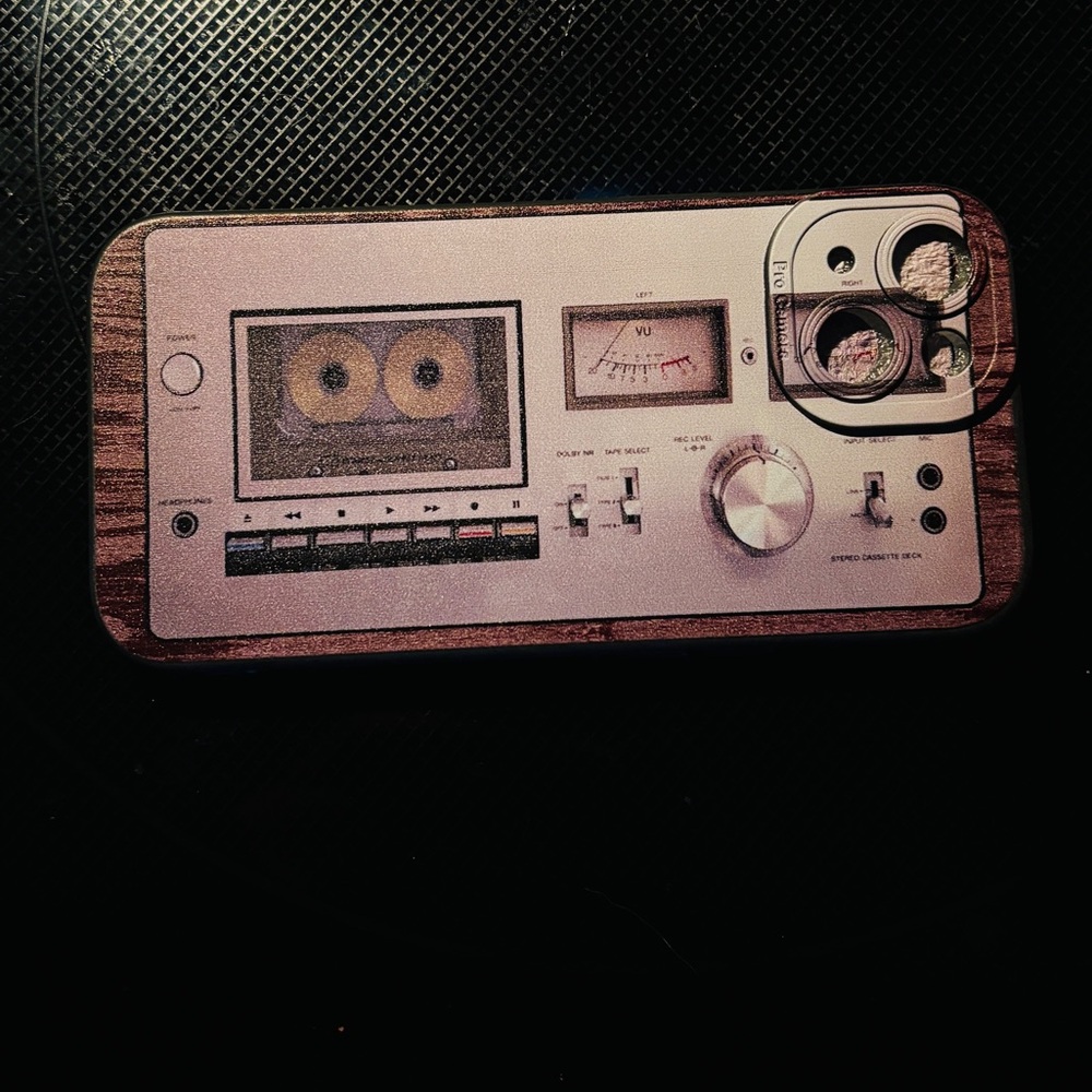 Retro Audio Cassette Player Phone Case iPhone 15 NWT